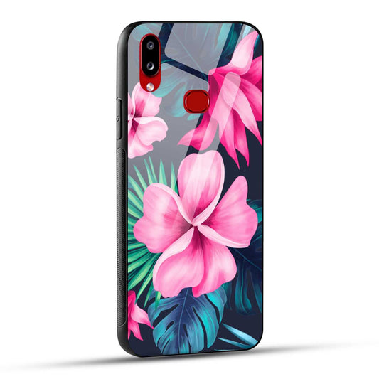 Samsung Galaxy A10s / Samsung Galaxy M01s Back Cover Retro Flowers  Printed Glass Case