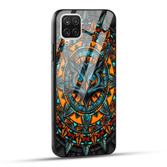 Samsung Galaxy A12 / M12 / F12 Back Cover Attractive Owl Printed Glass Case