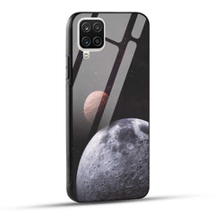 Samsung Galaxy A12 / M12 / F12 Back Cover Galaxy Space Printed Glass Case