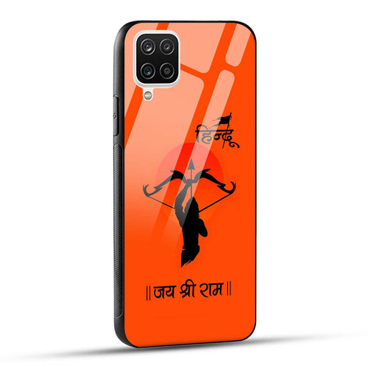 Samsung Galaxy A12 / M12 / F12 Back Cover Jai Shree Ram Printed Glass Case