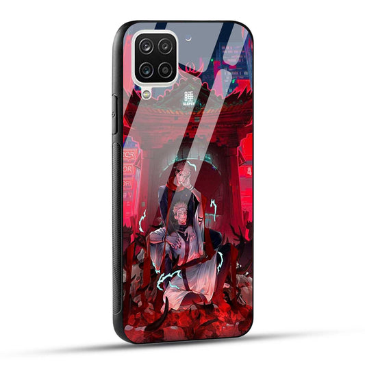 Samsung Galaxy A12 / M12 / F12 Back Cover Sukuna Printed Glass Case