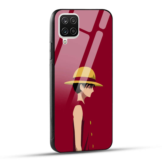 Samsung Galaxy A12 / M12 / F12 Back Cover Luffy Printed Glass Case