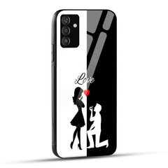 Samsung Galaxy A14 5G Back Cover Love Proposal Printed Glass Case