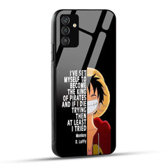 Samsung Galaxy A34 5G Back Cover Anime One Piece Monkey D. Luffy  Printed Glass Case