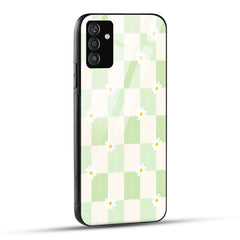 Samsung Galaxy S24 5G Back Cover Green Flower Seamless Printed Glass Case