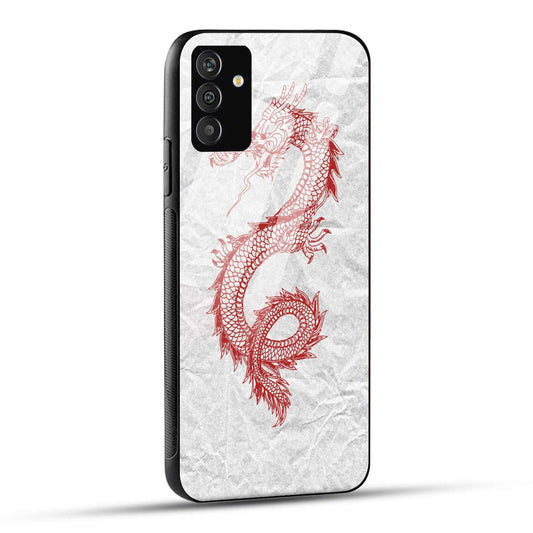 Samsung Galaxy A25 5G Back Cover Red Dragon Printed Glass Case