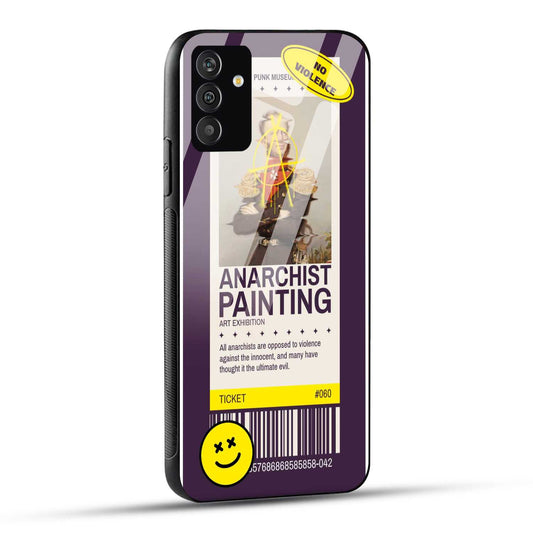 Samsung Galaxy S24 Plus 5G Back Cover Classical Painting With An Anarchy Symbol Printed Glass Case