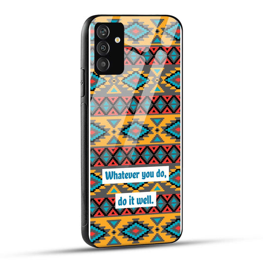 Samsung Galaxy F54 Back Cover Latin Patterns Printed Glass Case