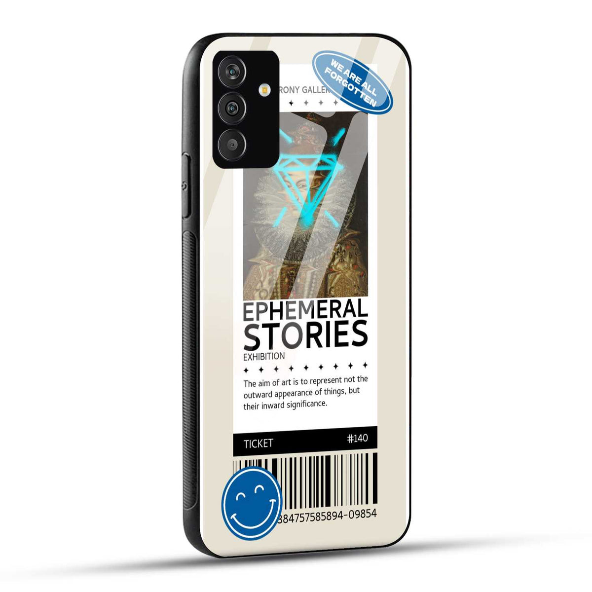 Samsung Galaxy A25 5G Back Cover Classical Painting With A Graffiti Diamond Printed Glass Case