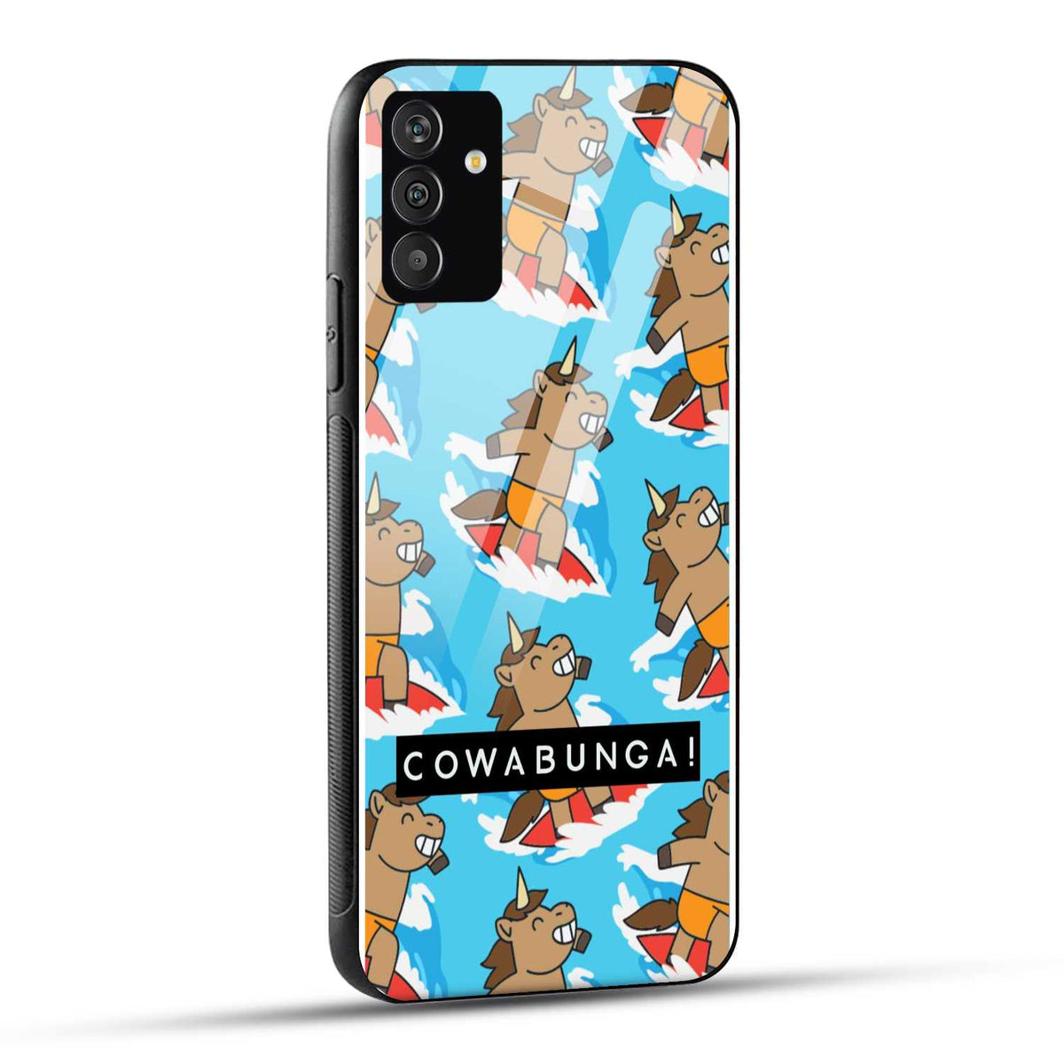 Samsung Galaxy A25 5G Back Cover Surfing Unicorn Printed Glass Case