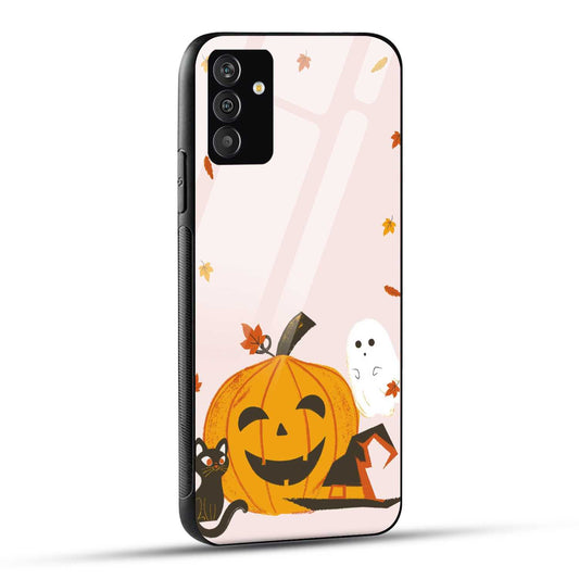 Samsung Galaxy S24 Plus 5G Back Cover Pink Illustrated Halloween Printed Glass Case