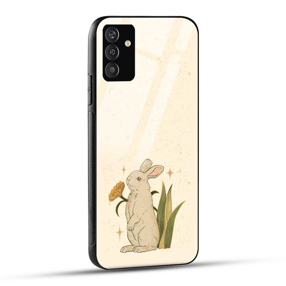 Samsung Galaxy F54 Back Cover Vintage Rabbit Printed Glass Case