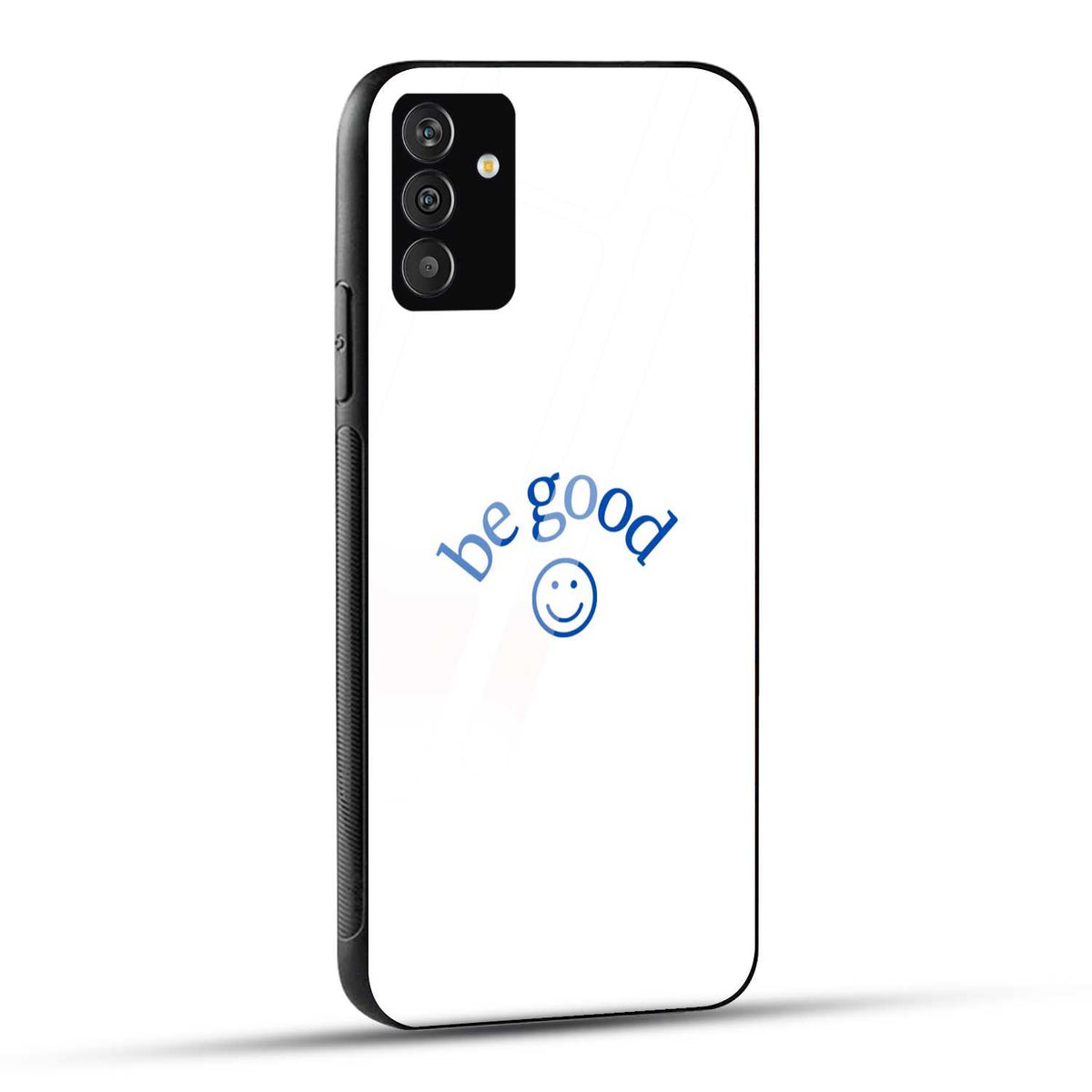 Samsung Galaxy S24 Plus 5G Back Cover White Blue Simple Be Good Printed Glass Case
