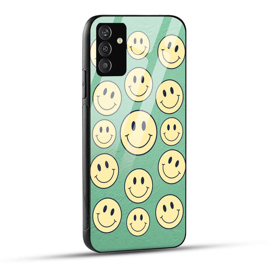 Samsung Galaxy F54 Back Cover Happy Smiely Printed Glass Case
