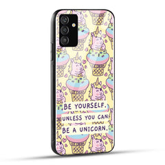 Samsung Galaxy F54 Back Cover Colorful Unicorn Printed Glass Case