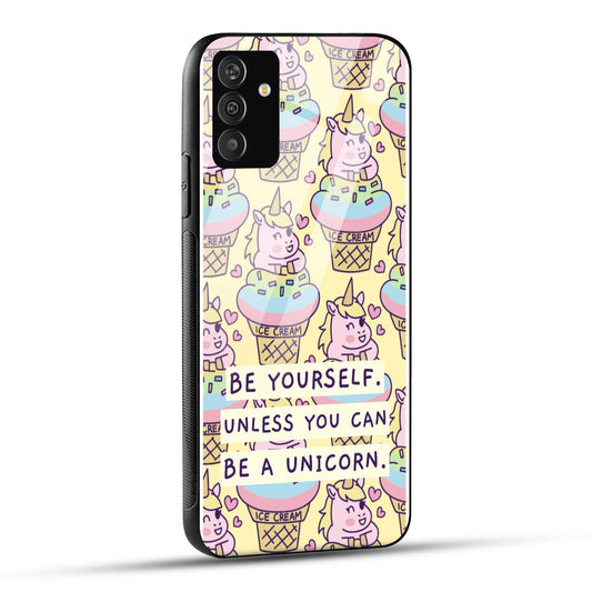 Samsung Galaxy A05s Back Cover Colorful Unicorn Printed Glass Case