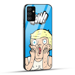 Samsung Galaxy S24 Plus 5G Back Cover Blue Illustrated Shocked Man Printed Glass Case