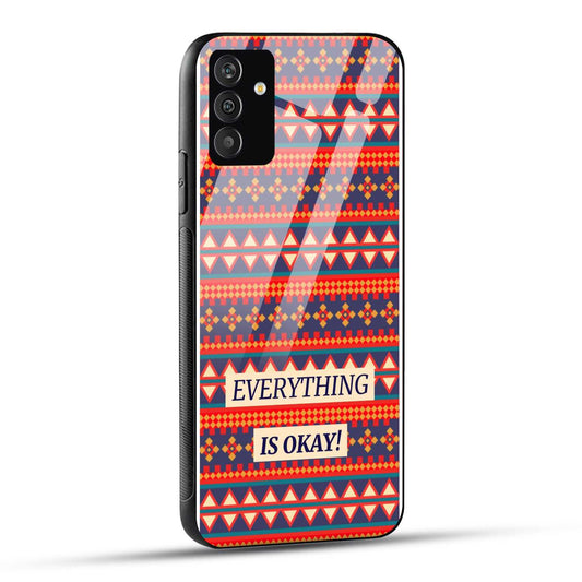 Samsung Galaxy A05s Back Cover Colorful Cute Patterns And A Positivity Quote Printed Glass Case