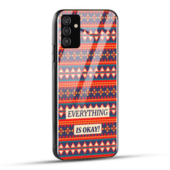 Samsung Galaxy A05s Back Cover Colorful Cute Patterns And A Positivity Quote Printed Glass Case