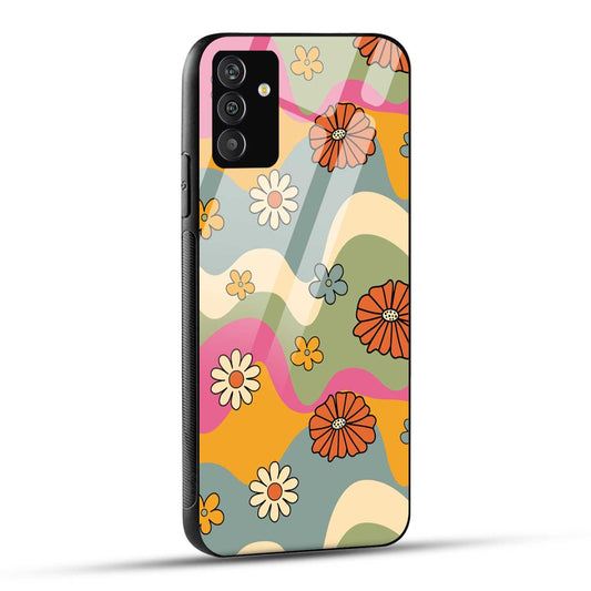 Samsung Galaxy A05s Back Cover Retro Floral Print Printed Glass Case