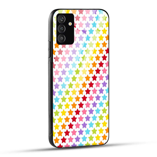 Samsung Galaxy A05s Back Cover Rainbow Stars Printed Glass Case
