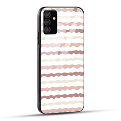 Samsung Galaxy F54 Back Cover Gray Wave Stripes Printed Glass Case