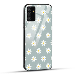 Samsung Galaxy A25 5G Back Cover Seamless Flower Doodle Printed Glass Case