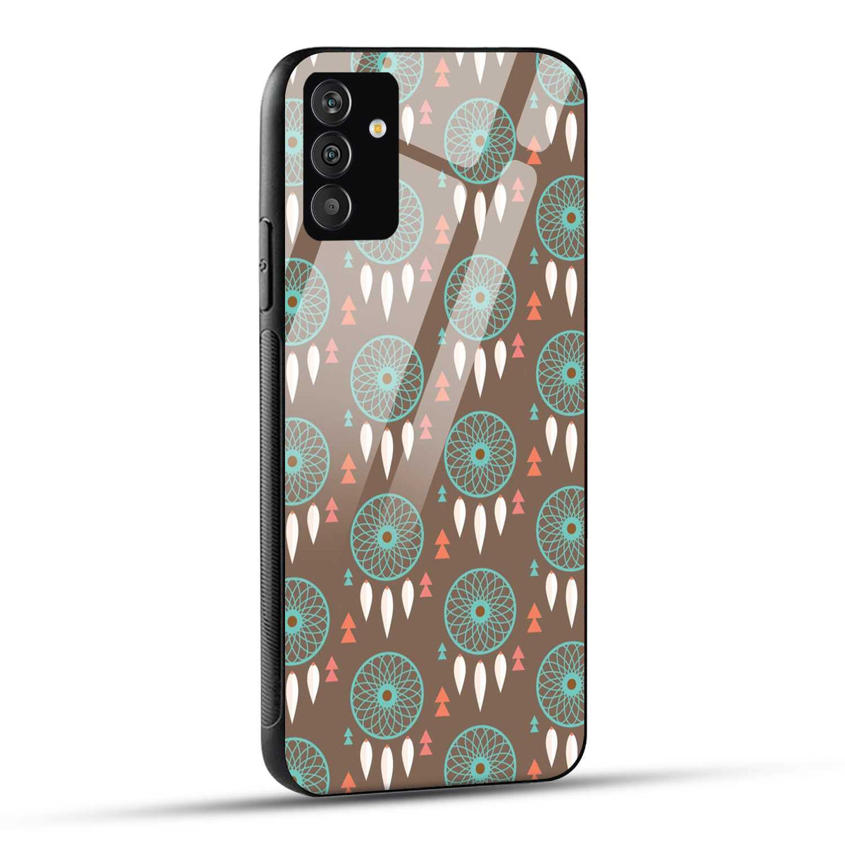 Samsung Galaxy F54 Back Cover Seamless Pattern Design Of Dreamcatcher Printed Glass Case