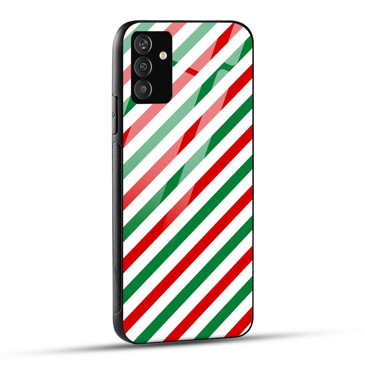 Samsung Galaxy S24 Plus 5G Back Cover Red And Green Striped Printed Glass Case