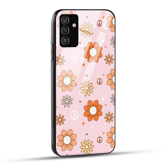 Samsung Galaxy F54 Back Cover Retro Aesthetic Flowers Printed Glass Case