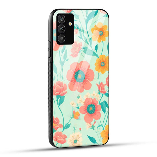 Samsung Galaxy S24 5G Back Cover Retro Flowers Multicolour Printed Glass Case