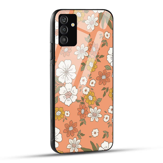 Samsung Galaxy A15 5G Back Cover Retro Florals Printed Glass Case