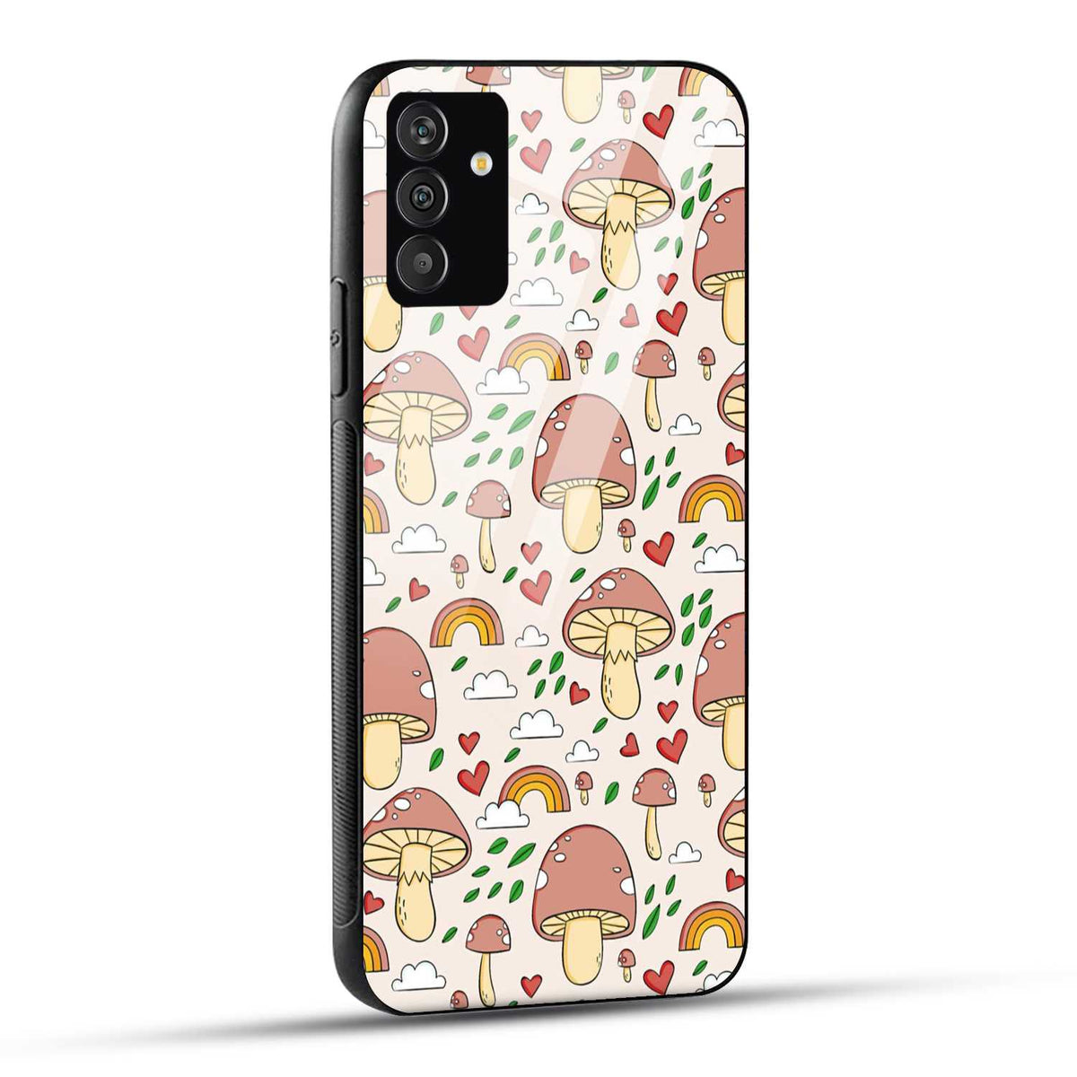 Samsung Galaxy A15 5G Back Cover Mashrooms And Rainbow Printed Glass Case