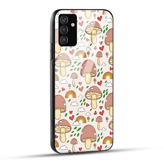 Samsung Galaxy A15 5G Back Cover Mashrooms And Rainbow Printed Glass Case