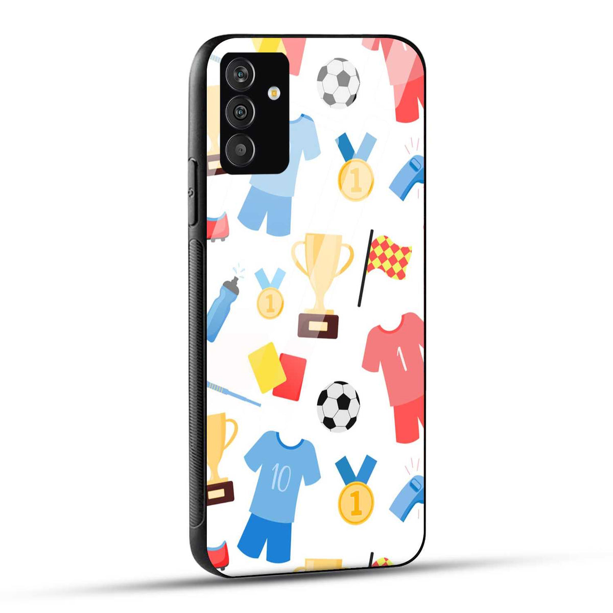 Samsung Galaxy A05s Back Cover Love For Football Printed Glass Case