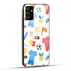 Samsung Galaxy A05s Back Cover Love For Football Printed Glass Case