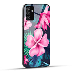 Samsung Galaxy A05s Back Cover Retro Pink Flowers  Printed Glass Case