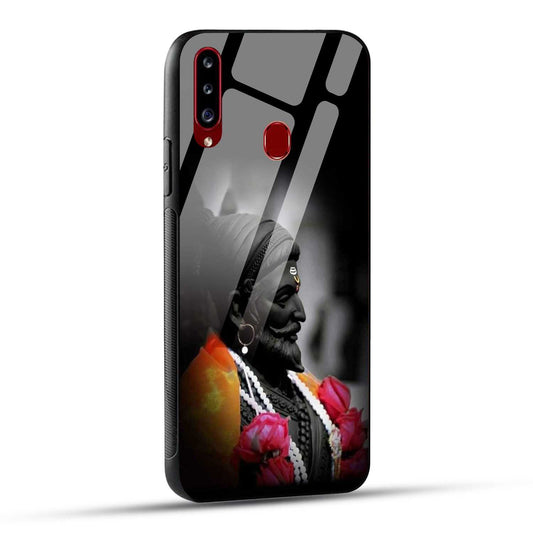 Samsung Galaxy A20s Back Cover Chatrapati Shivaji Maharaj Raje Printed Glass Case
