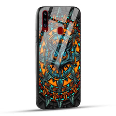 Samsung Galaxy A20s Back Cover Attractive Owl Printed Glass Case