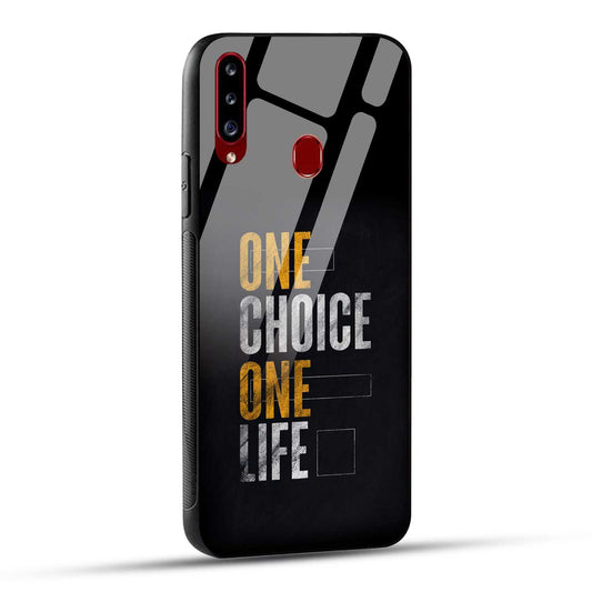 Samsung Galaxy A20s Back Cover One Choice One Life Printed Glass Case