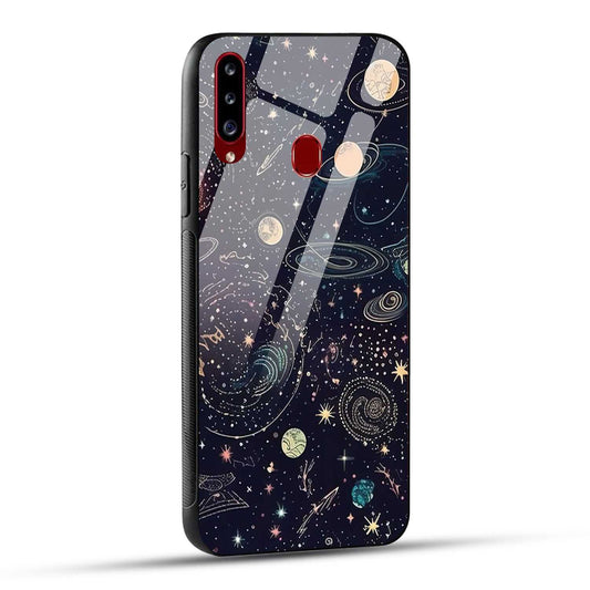 Samsung Galaxy A20s Back Cover Beauty Of Multiverse Art Printed Glass Case