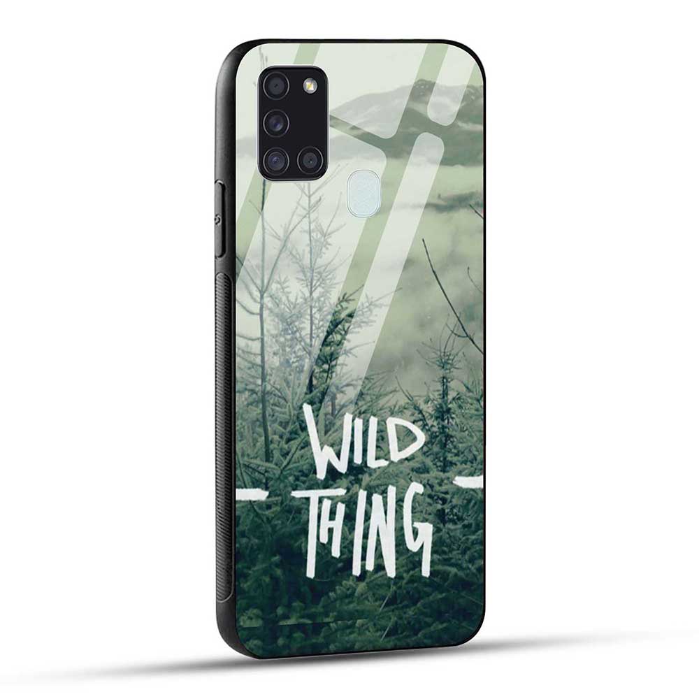 Samsung Galaxy A21s Back Cover Wild Thing Glass Case