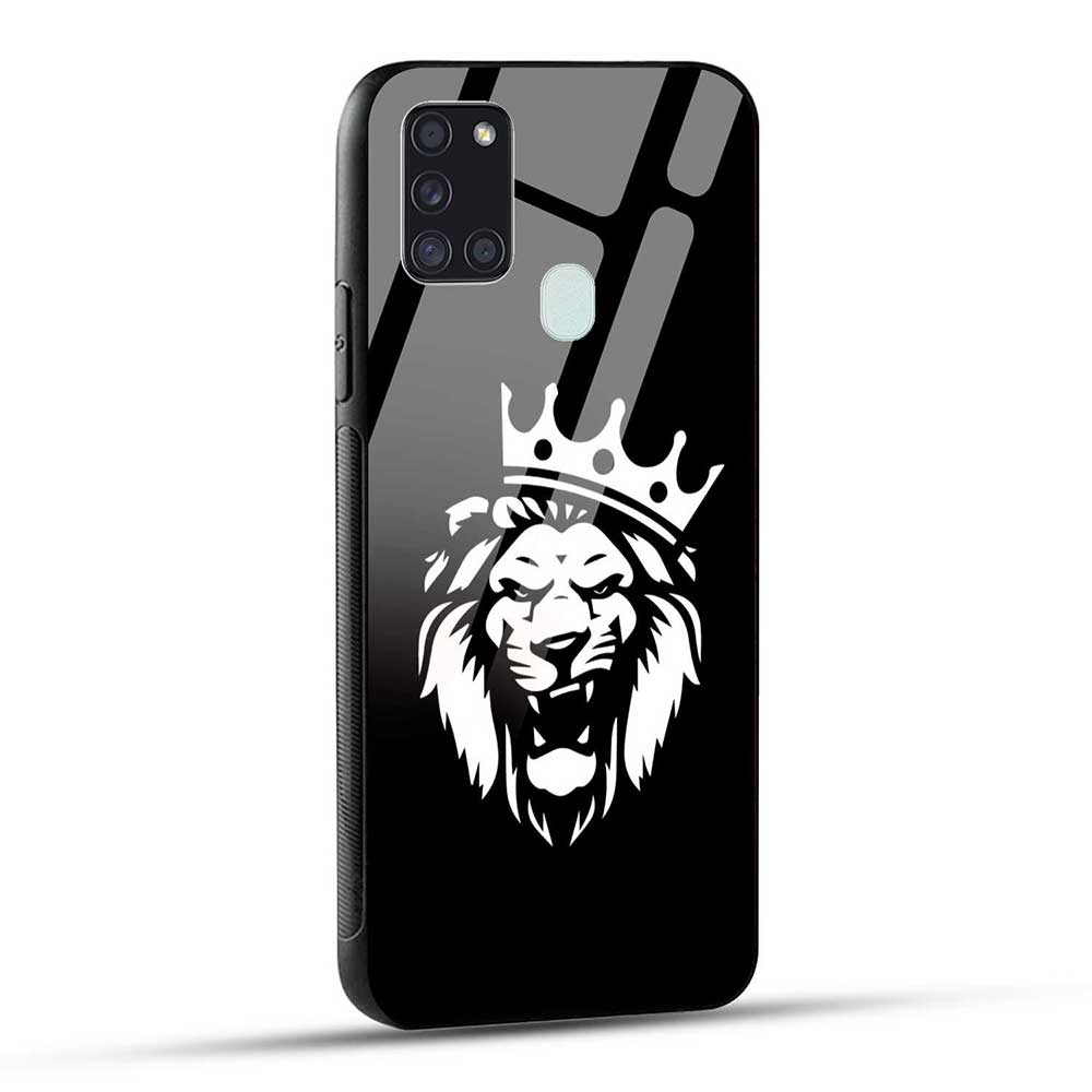 Samsung Galaxy A21s Back Cover King Crown Latest Trend Glass Case