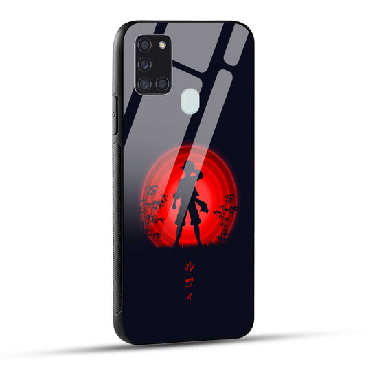 Samsung Galaxy A21s Back Cover Luffy Printed Glass Case