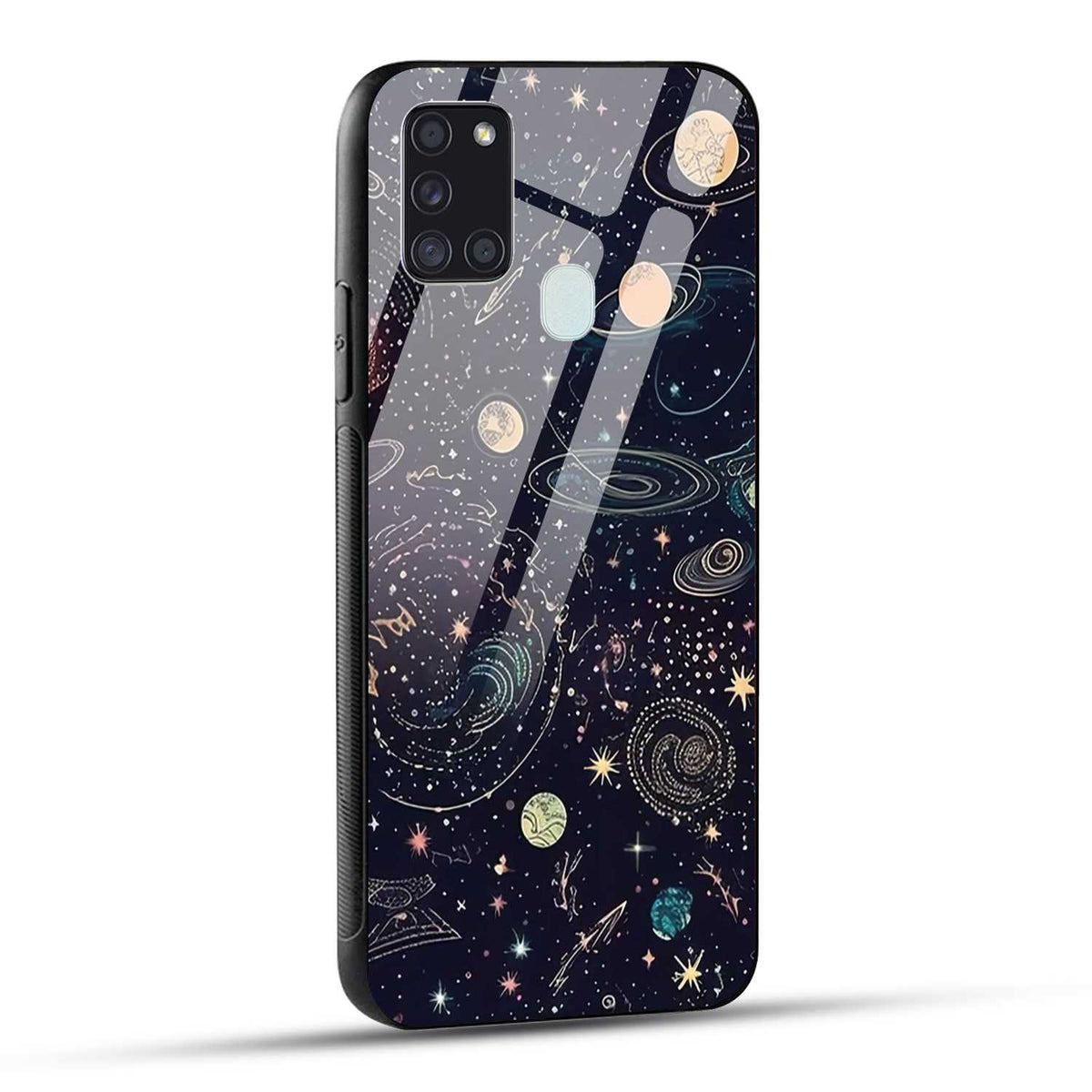 Samsung Galaxy A21s Back Cover Beauty Of Multiverse Art Printed Glass Case