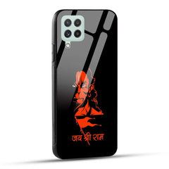 Samsung Galaxy A22 4G Back Cover Jay Shree Ram Bajrangballi Hanuman Printed Glass Case