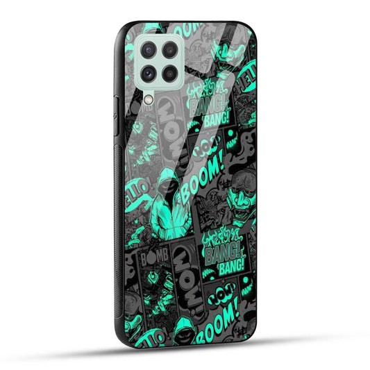 Samsung Galaxy A22 4G Back Cover Boom Printed Glass Case