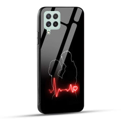 Samsung Galaxy A22 4G Back Cover Couple Love Printed Glass Case