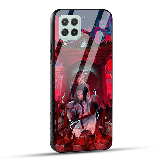 Samsung Galaxy A22 4G Back Cover Sukuna Printed Glass Case