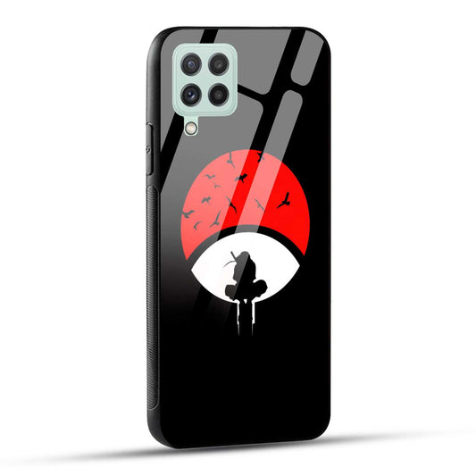 Samsung Galaxy A22 4G Back Cover Itachi Uchiha Printed Glass Case